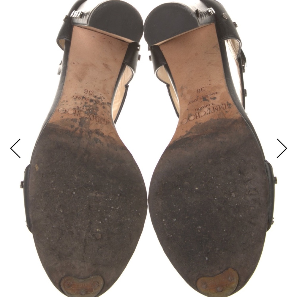 Jimmy Choo Black Studded Sandals - Picture 5 of 5